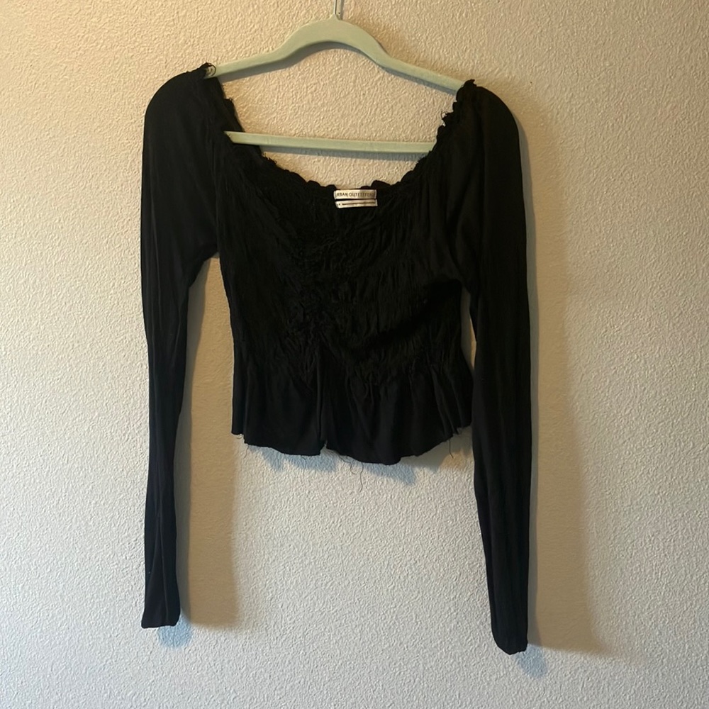 urban black blouse